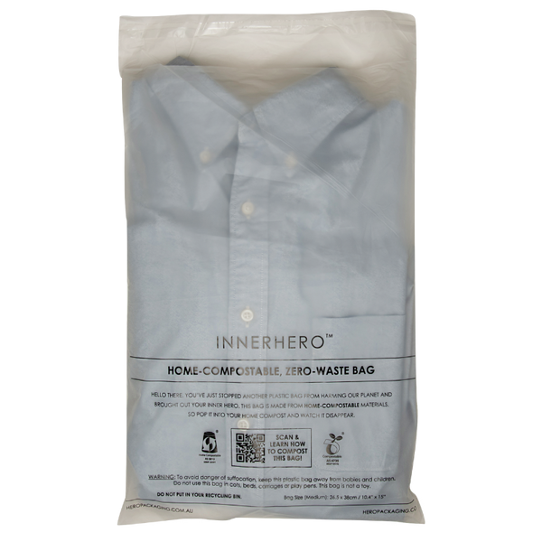 INNERHERO Home Compostable Garment Bags - from packs of 100