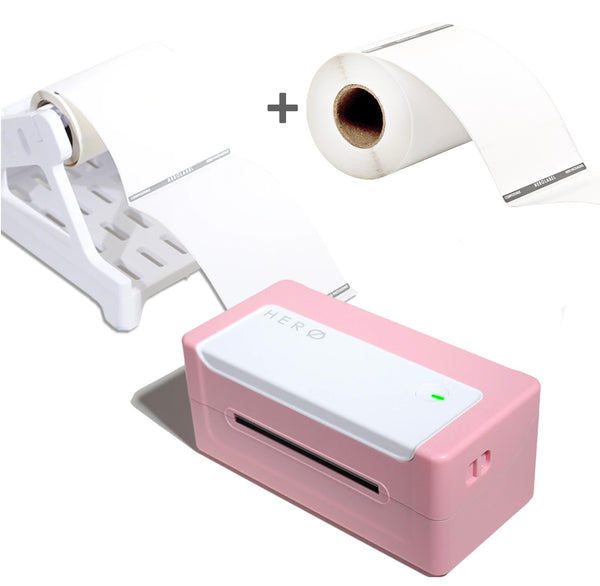 HERO SHIPPING LABEL THERMAL PRINTER HZD950-PRO (Pink) - USB and Bluetooth Direct Thermal 300DPI