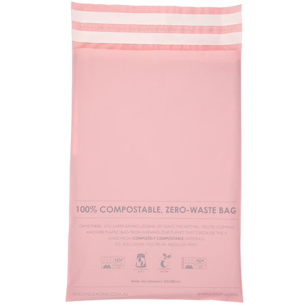 Pink Home Compostable Double adhesive strip to reuse