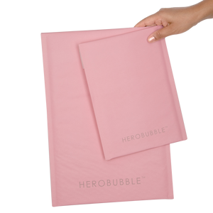 Pink Compostable HEROBUBBLE Mailer