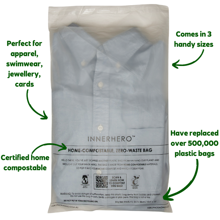 Purchase Compostable Garment Poly Bags Hero Packaging