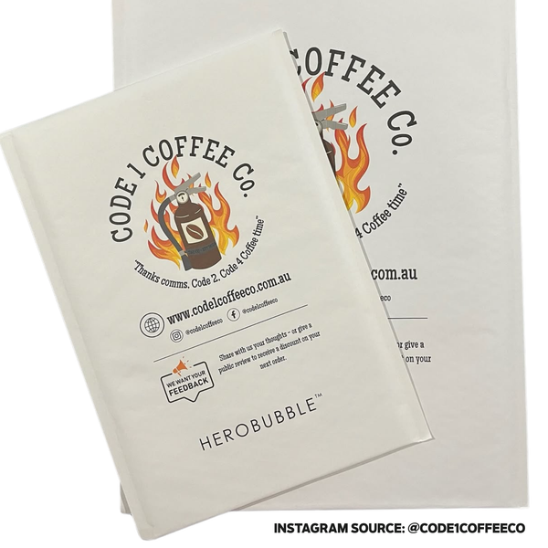 White Compostable HEROBUBBLE Mailer - From Packs of 25