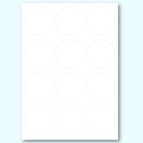 HEROLABEL (60 labels) - Circle Compostable Branding Labels 6mm - A4 Sheets