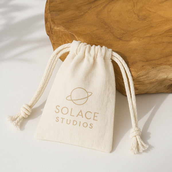 HERO Calico Drawstring Dust Bags - Custom or Plain - made with Recycled Cotton