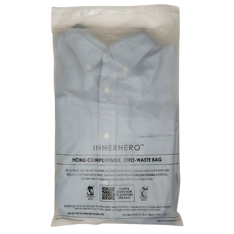 Purchase Compostable Garment Poly Bags | Hero Packaging Purchase Compostable Garment Poly Bags | Hero Packaging