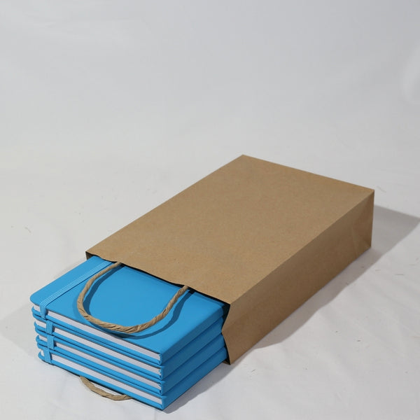 Custom or Plain Paper Shopping Bags - Kraft Brown