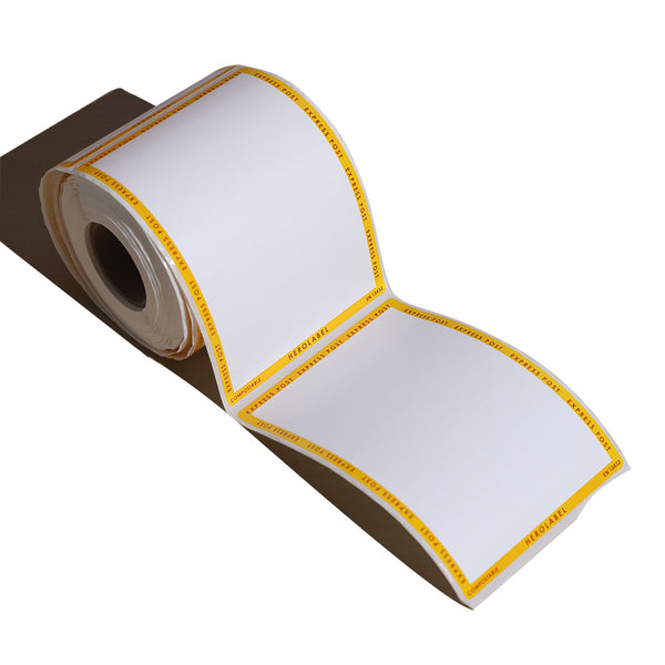 HEROLABEL Compostable Shipping Labels (250 Labels per roll) - Rectangle Compostable - Plain or Express Post