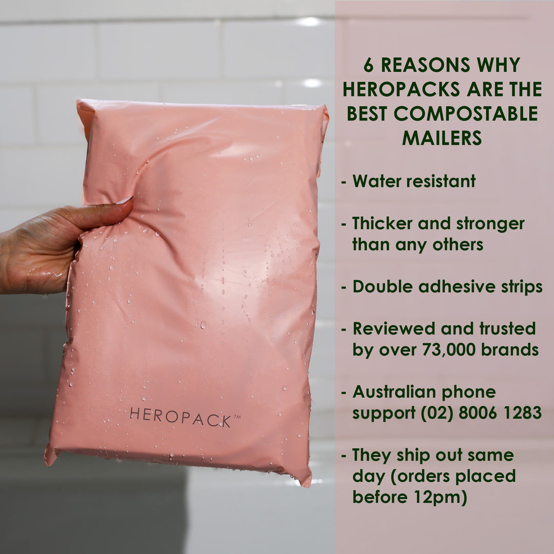 Compostable Mailers & Shipping Bags | Hero Packaging