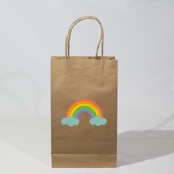 Custom or Plain Paper Shopping Bags - Kraft Brown