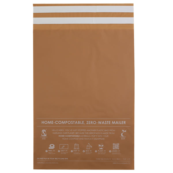 Latte/Nude Home Compostable HEROPACK Mailers - from packs of 25 - PRE-ORDER