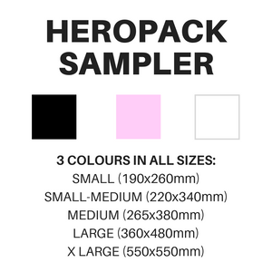 HEROPACK sampler in 3 colours in all sizes