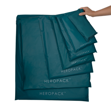 White / Grey Home Compostable HEROPACK Mailers - from packs of 25