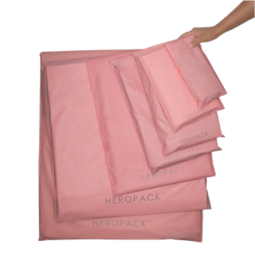 White / Grey Home Compostable HEROPACK Mailers - from packs of 25