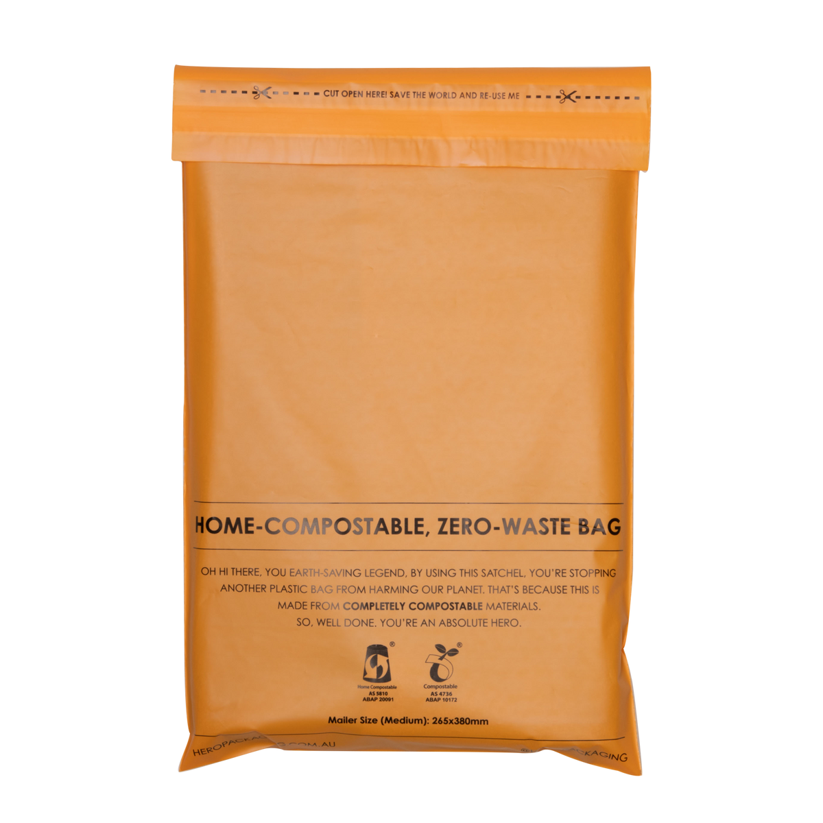 Home Compostable Yellow Shipping Mailers Hero Packaging