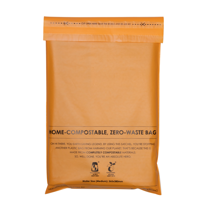Home Compostable Yellow Shipping Mailers Hero Packaging