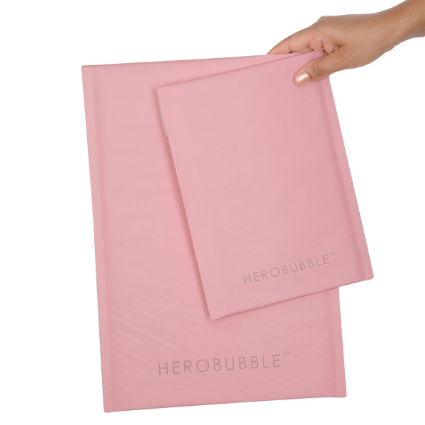 Pink Compostable HEROBUBBLE Mailer
