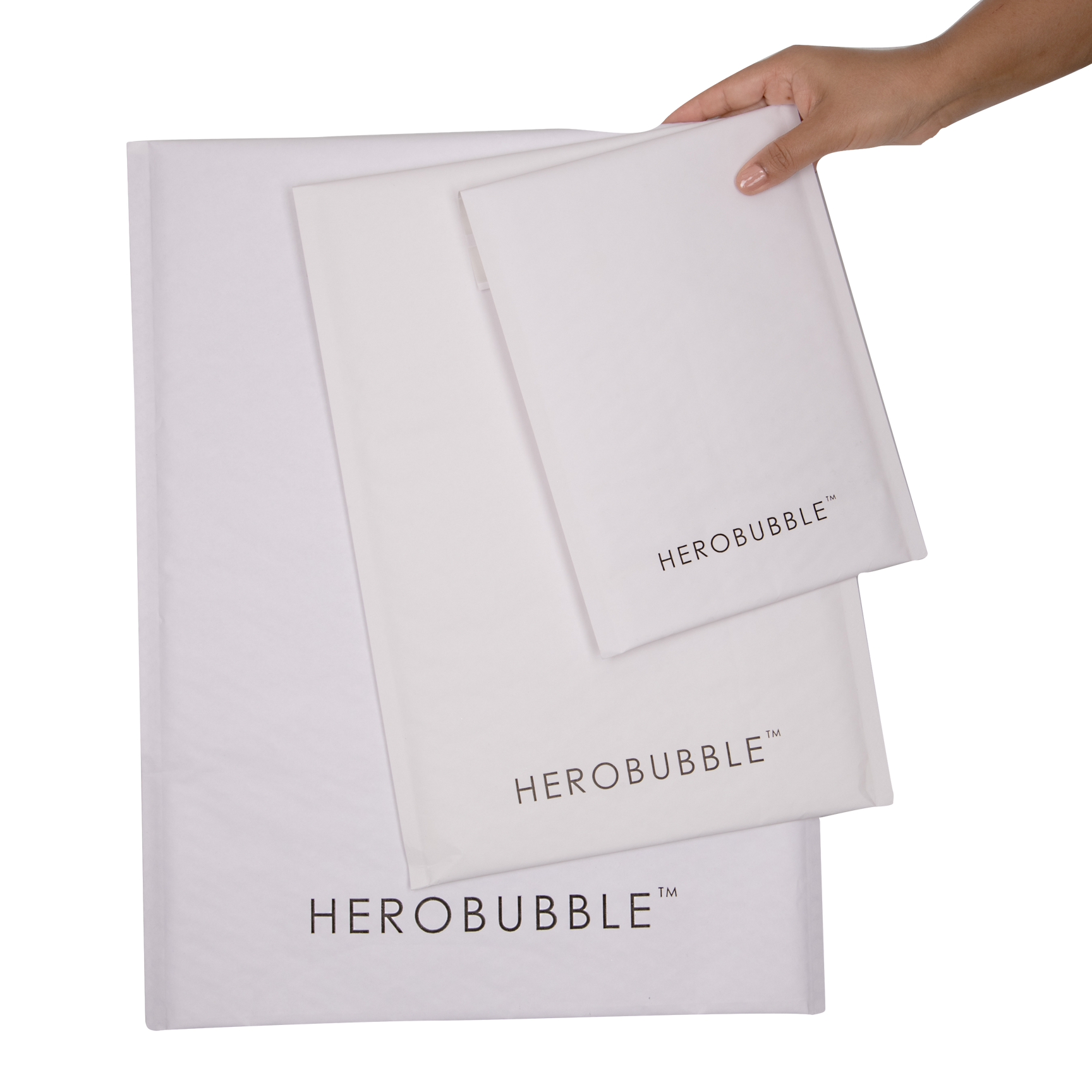 Shop White Compostable Padded & Bubble Mailers Hero Packaging