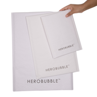 White Compostable HEROBUBBLE Mailer - From Packs of 25