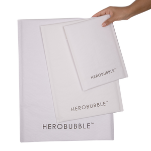 White Compostable HEROBUBBLE Mailer