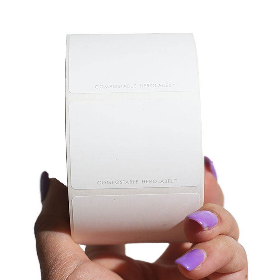HEROLABEL - Rectangle Compostable Labels - 5cm x 3.5cm (1000 labels pe ...