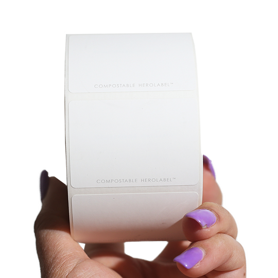 HEROLABEL - Rectangle Compostable Labels - 5cm x 3.5cm (1000 labels pe ...