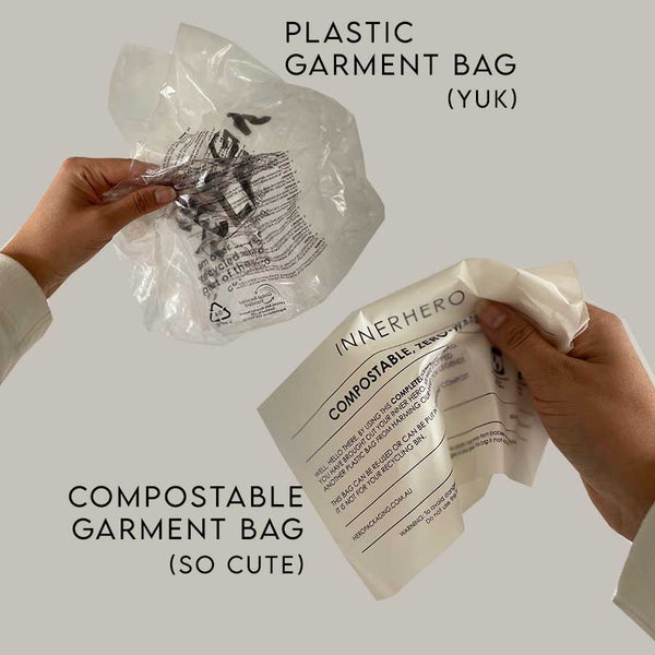 INNERHERO Home Compostable Garment Bags - from packs of 100